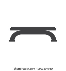 Fix weight bench icon on white background,vector illustration