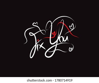 Fijar texto con letras en el fondo negro en la ilustración vectorial