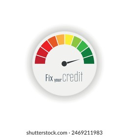 fix your credit text on white background