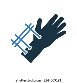 Fixation, hand, joints icon. Editable vector logo.