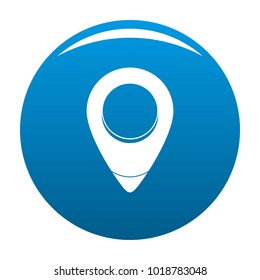 Fixation pin icon vector blue circle isolated on white background 