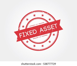 Fixed Asset. Stamp Sign