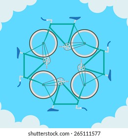 fixed bike in the sky