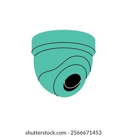 Fixed CCTV camera. Video surveillance. Vector illustration