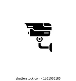 Fixed CCTV icon. Security Camera Icon Vector. Video surveillance icon. Trendy Flat style for graphic design, Web site, UI. EPS10. - Vector illustration
