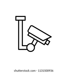 Fixed CCTV, Security Camera Icon Vector Template Illustration Design.