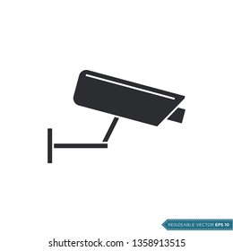 Fixed CCTV, Security Camera Icon Vector Template