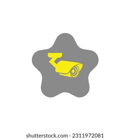 CCTV fija, Icono de cámara de seguridad Diseño de ilustración de plantilla de vectores.a Cctv en señal de advertencia de operación.CCTV cámaras de iconos vectoriales set.cctv icono aislado en fondo blanco de la colección de aeropuertos.