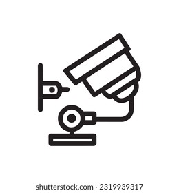 Fixed CCTV, Security Camera Icon Vector Template Illustration Design