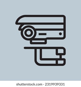 Fixed CCTV, Security Camera Icon Vector Template Illustration Design