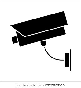 Fixed CCTV, Security Camera Icon Vector Template Illustration Design, on white background.