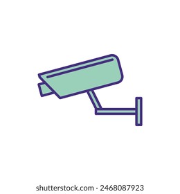 Fixed CCTV, Security Camera Icon Vector Template Illustration Design