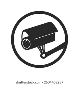 Fixed CCTV, Security Camera Icon Vector Template Illustration Design