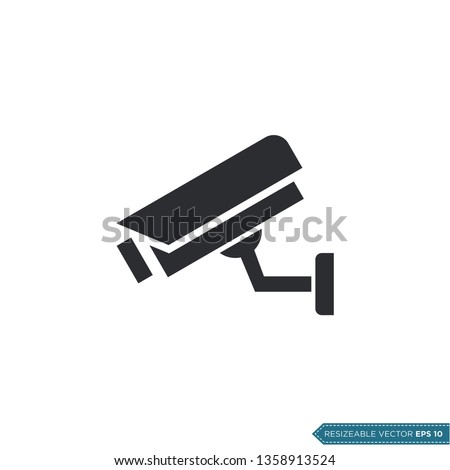Fixed CCTV, Security Camera Icon Vector Template Illustration Design ストックフォト © 