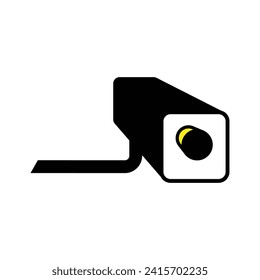 Fixed cctv simple video surveillance closed circuit television security camera icon.