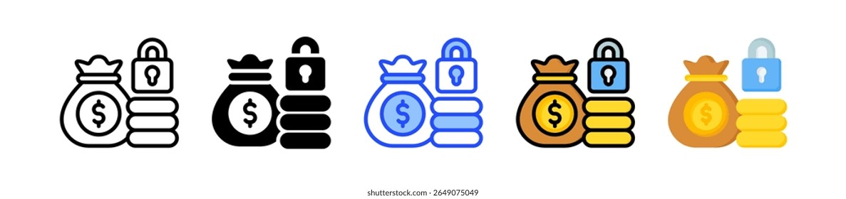 Colección De Iconos De Costo Fijo Con Varios Estilos