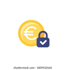fixed cost icon with euro