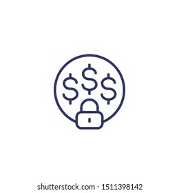 fixed cost icon, line vector