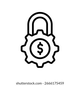 Ilustração do vetor da estrutura de tópicos do ícone de custo fixo