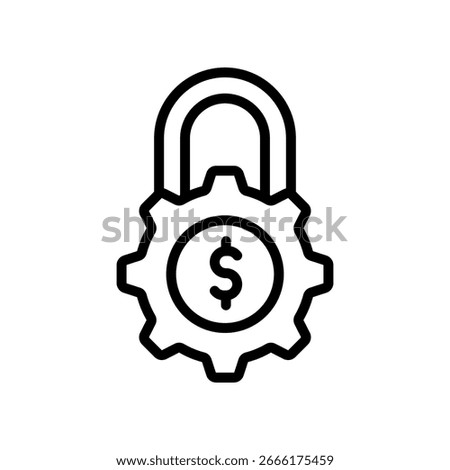 Fixed Cost Icon Outline Vector Illustration