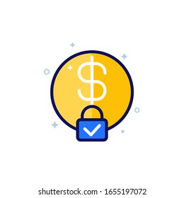 fixed cost or price icon, vector