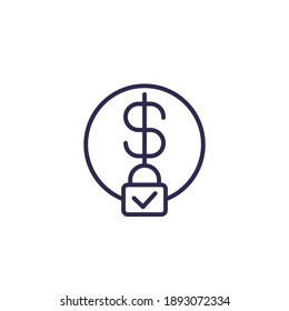 fixed cost or price line icon