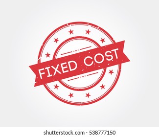 Fixed Cost. Stamp Sign