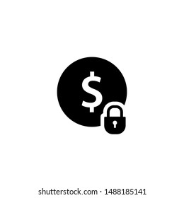 Fixed costs silhouette icon. Clipart image isolated on white background