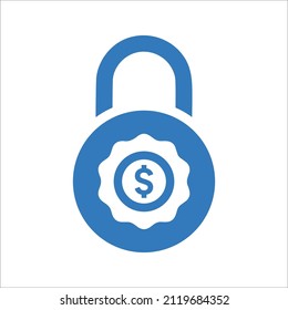 Fixed Deposit Icon. Blue Color Vector.