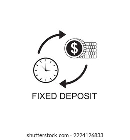 fixed deposit icon , financial icon