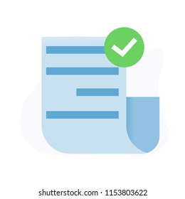 Fixed document vector iconic illustration