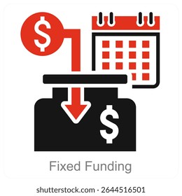 Projeto de conceito de ícone de vetor de Financiamento Fixo