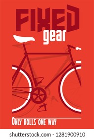 Fixed Gear bicycle design vector