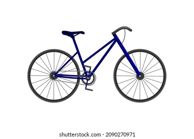 fixed gear bike isolated on white background