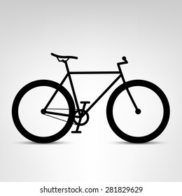 Fixed gear city bicycle. Vector illustration.