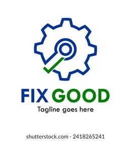 Fixed good design vector logo template. Suitable for checklist symbol.