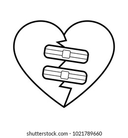 Fixed heart with band-aid