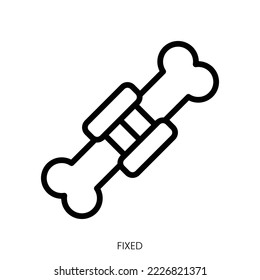 fixed icon. Line Art Style Design Isolated On White Background