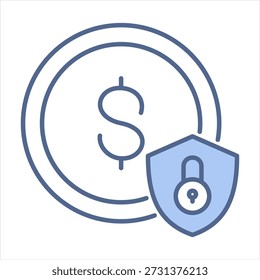 Fixed Income Blue Icon Vector Illustration