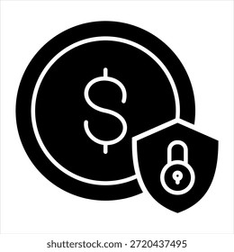 Fixed Income Glyph Icon Vector Illustration