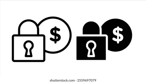 Fixed income Icon collection in filled and stroke style.