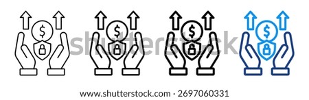 Fixed Income Icon Different Outline Collection Set