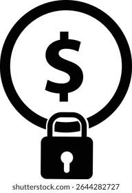 Ícone de renda fixa. Símbolo de economia de dinheiro. Sinal de preço fixo. estilo simples.