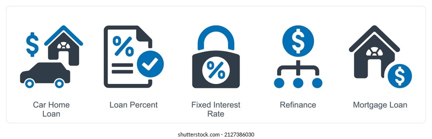 Concepto de icono de tasa de interés fija
