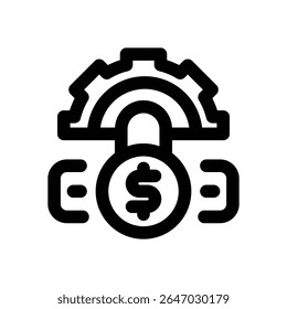 ícone de linha fixa. Ícone de vetor limpo e minimalista para sites, aplicativos móveis, apresentações e logotipos. Totalmente dimensionável e personalizável para qualquer projeto.