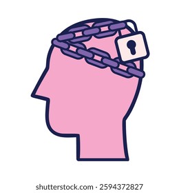 Fixed Mindset Head with locked chain