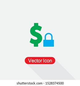 Fixed Money Icon Fixed Icon, Save Money Icon Vector Illustration Eps10