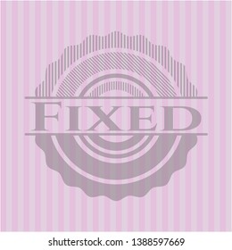 Fixed pink emblem. Vintage. Vector Illustration. Detailed.