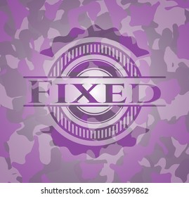 Fixed pink on camouflaged texture. Vector Illustration. Detailed.