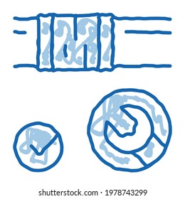Fixed Pipe Wrench sketch icon vector. Hand drawn blue doodle line art Fixed Pipe Wrench sign. isolated symbol illustration